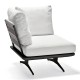 Stern Eckelement Enya Lounge Aluminium anthrazit matt Rückenteile Kordel Stone Kissen 100% Polyacryl Ivory