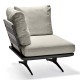Stern Eckelement Enya Lounge Aluminium anthrazit matt Rückenteile Kordel Stone Kissen 100% Polyacryl Macchiato