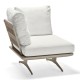 Stern Eckelement Enya Lounge Aluminium greige Rückenteile Kordel greige Kissen 100% Polyacryl Ivory