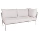 Stern Element Romy Lounge 2-Sitzer Armlehne links Aluminium greige Kissen 100% Polyacryl Vanilla