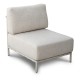 Stern Mittelelement Francis Lounge Aluminium greige Gurt natur Kissenset 100% Polyacryl Ivory