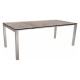 Stern Ausziehtisch 160/210x90 cm Edelstahlmit Tischplatte Silverstar Smoky