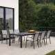 Stern Gartenmöbel Set 6x New Levanto anthrazit silber mit Ausziehtisch 174 (254) Metallic grau