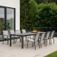 Stern Gartenmöbel Set 8x New Levanto anthrazit silber mit Ausziehtisch 214 (294) Slate