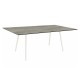 Stern Tisch 180x100cm Interno Rundrohr konisch Alum. weiß/Tischplatte Silverstar 2.0 Zement