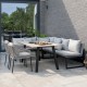 Stern Tammo Gartensitzgarnituren Set mit 2x Odea Sessel Cream mit Tisch 180x100 cm Dekor Oak light