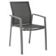Stern Stapelsessel Kari Aluminium graphit mit Bezug Textilen silbergrau