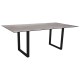 Stern Kufentisch 200x100 cm Aluminium schwarz matt mit Tischplatte Silverstar 2.0 Dekor Smoky