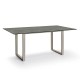 Stern Kufentisch 160x90 cm Aluminium greige mit Tischplatte Silverstar 2.0 Dekor Flint