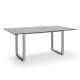 Stern Kufentisch 160x90 cm Aluminium greige mit Tischplatte Silverstar 2.0 Dekor Quartz