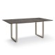 Stern Kufentisch 160x90 cm Aluminium greige mit Tischplatte Silverstar 2.0 Dekor Stone