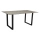Stern Kufentisch 160x90 cm Aluminium schwarz matt Tischplatte Silverstar 2.0 Slate stone