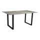 Stern Kufentisch 160x90 cm Aluminium schwarz matt mit Tischplatte Silverstar 2.0 Dekor Tundra grau