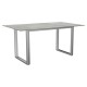 Stern Kufentisch 160x90 cm Edelstahl mit Tischplatte Silverstar 2.0 Dekor Quartz
