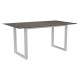 Stern Kufentisch 160x90 cm Aluminium weiß mit Tischplatte Silverstar 2.0 Dekor Stone