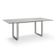 Stern Kufentisch 200x100 cm Aluminium greige mit Tischplatte Silverstar 2.0 Dekor Zement hell