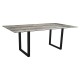 Stern Kufentisch 200x100 cm Aluminium schwarz matt mit Tischplatte Silverstar 2.0 Dekor Tundra grau
