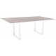 Stern Kufentisch 160x90 cm Aluminium weiß Tischplatte Silverstar 2.0 Stone light