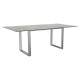 Stern Kufentisch 200x100 cm Edelstahl mit Tischplatte Silverstar 2.0 Dekor Quartz