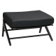 Stern Lounge-Hocker Jackie Aluminium schwarz matt Kissen 100% Polyacryl seidenschwarz