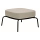 Stern Lounge-Hocker Odea Aluminium schwarz matt Kissen Outdoorstoff cream