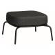 Stern Lounge-Hocker Odea Aluminium schwarz matt Kissen Outdoorstoff seidenschwarz