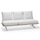 Stern Lounge/Liege Enya Aluminium greige Rückenteile Kordel greige Kissenset 100% Polyacryl Ivory