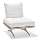 Stern Mittelelement Enya Lounge Aluminium greige Rückenteil Kordel greige Kissen 100% Polyacryl Ivory