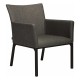 Stern Lounge-Sessel Artus Aluminium schwarz matt Bezug Outdoorstoff seidenschwarz