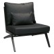 Stern Lounge-Sessel Jackie Aluminium schwarz matt Kissen 100% Polyacryl seidenschwarz