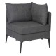 Stern Eckelement Marta Aluminium Bezug und Kissen Outdoorstoff dunkelgrau/schiefergrau meliert