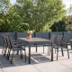 Stern New Levanto Set 7-teilig Aluminium anthrazit bestehend aus 6 Sesseln mit Classic Tisch Slate stone  200 cm