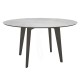 Stern Tisch Ø 134 cm Aluminium anthrazit mit Tischplatte Silverstar 2.0 Zement hell