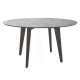 Stern Tisch rund Ø134x75 cm, Aluminium anthrazit mit Tischplatte Silverstar 2.0, Dekor Metallic grau