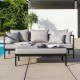 Stern Set Lounge-Sofa/Hocker Viggo Aluminium anthrazit Textilen karbon Kissen 100% Polyacryl seidengrau