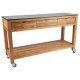 Stern Sideboard Hilda 3 Schubladen 150x50x90 cm Old Teak Arbeitsplatte Silverstar Zement hell