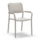 Stern Stapelsessel Joris Aluminium greige Textilen Sesam light/Aluminiumarmlehnen greige