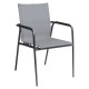 Stern Stapelsessel Vento Aluminium anthrazit Textilen silber/Aluminiumarmlehnen anthrazit