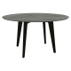Stern Tisch Ø 134 cm Aluminium schwarz matt mit Tischplatte Silverstar 2.0 Zement