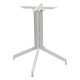 Stern Tischgestell Faro Aluminium weiß abklappbar für Tischplatte 80x80 cm