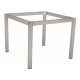 Stern Tischgestell 80x80 cm Classic Edelstahl Vierkantrohr mit Nivelliersystem