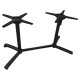 Stern Tischgestell Livorno 2 Aluminium schwarz matt Doppelwange abklappbar