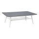 Stern Tisch 130x80 cm Vanda Aluminium weiß mit Tischplatte Silverstar 2.0 Dark Marble