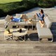 Zebra Fly Ecklounge mit Loungetisch Aluminium taupe