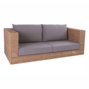 Stern Fontana Korpus 2-Sitzer Sofa Geflecht zimt inkl. Sitz- und Rückenkissen rehbraun, 100% Polyacryl mit Reißverschluss