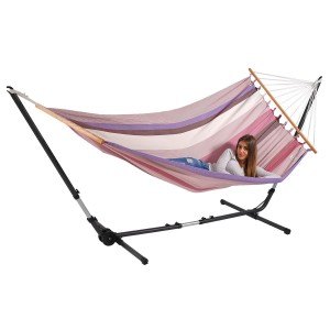 Doppel-Hängematte Havanna mit Metall Hängemattengestell Universal Grande