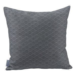 Stern Dekokissen ca. 45x45 cm, 100% Polyacryl, Design Raute schwarz