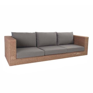 Stern Fontana Korpus 3-Sitzer Sofa Geflecht zimt inkl. Sitz- und Rückenkissen rehbraun, 100% Polyacryl mit Reißverschluss