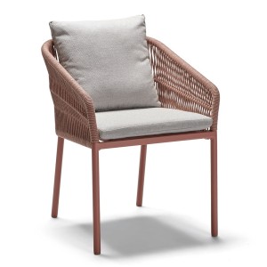 Stern Stapelsessel Jella Aluminium Terra Kordel Terra Kissenset 100% Polyacryl granitgrau