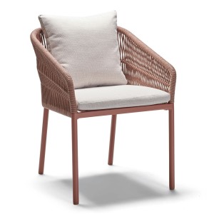 Stern Stapelsessel Jella Aluminium Terra Kordel Terra Kissenset 100% Polyacryl Vanilla